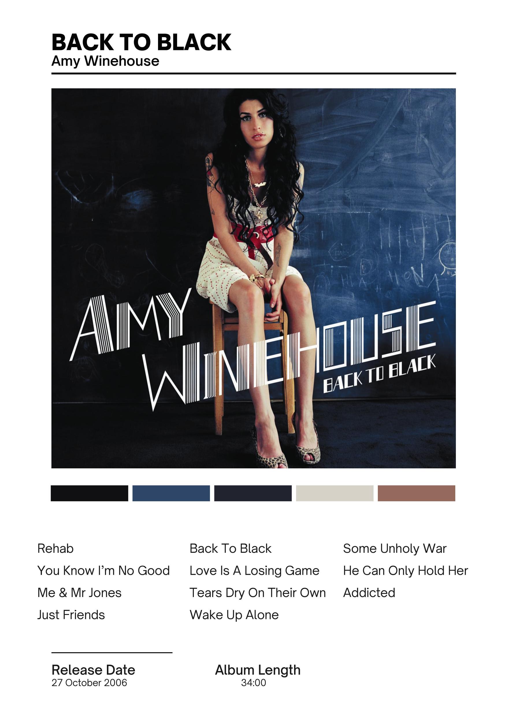 Amy Winehouse — Back to Black music print