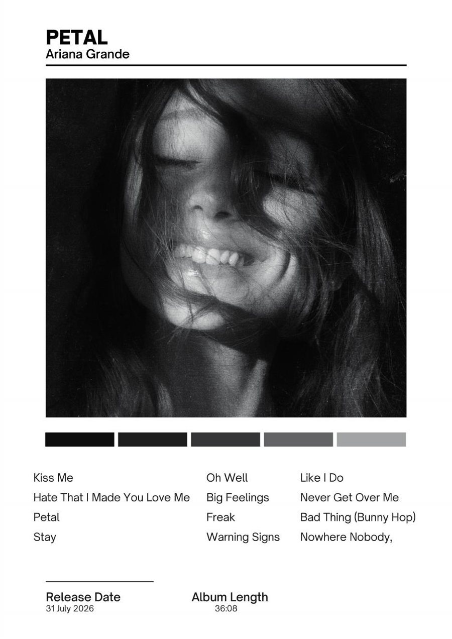 Ariana Grande — Petal music print