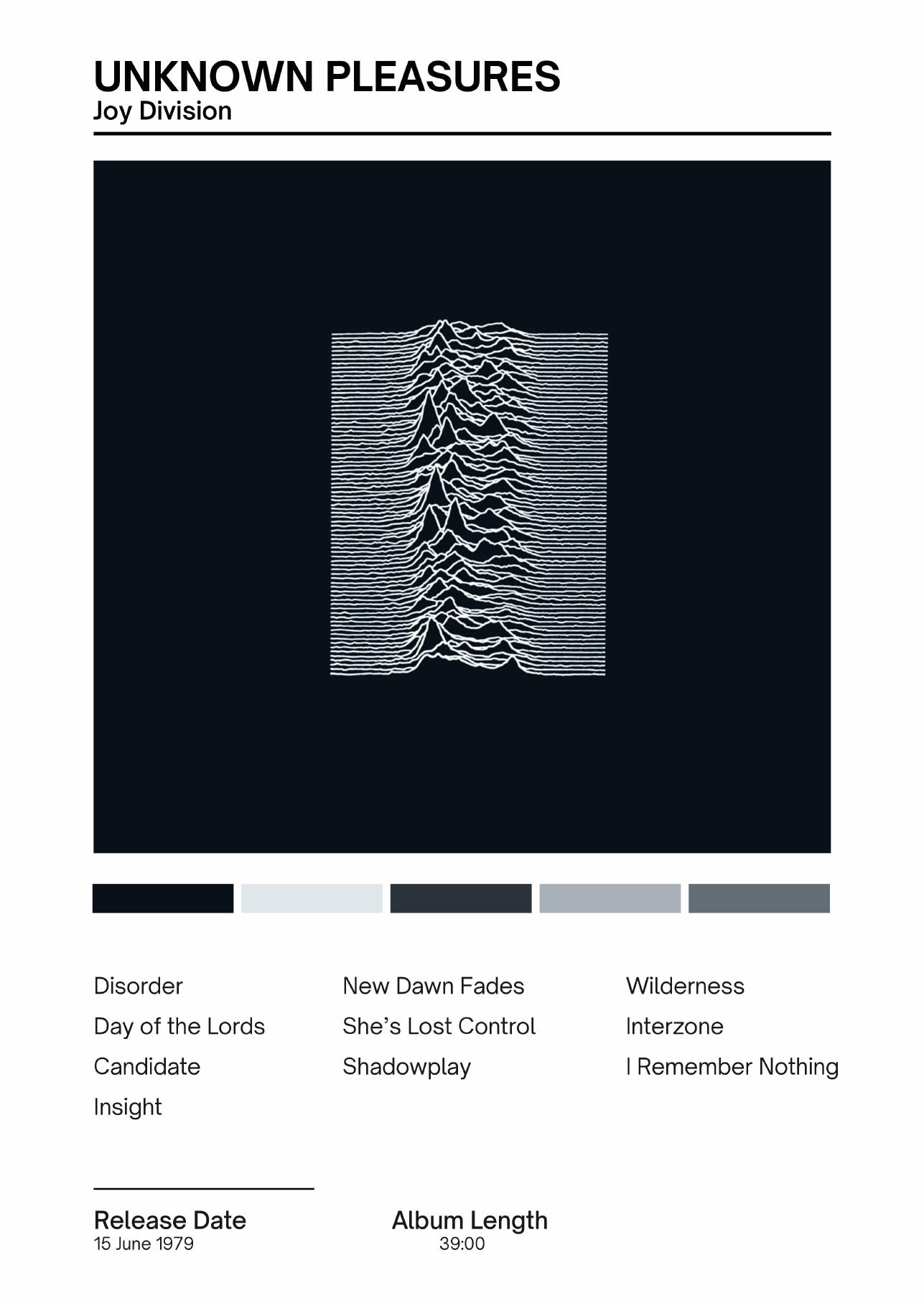 Joy Division — Unknown Pleasures music print