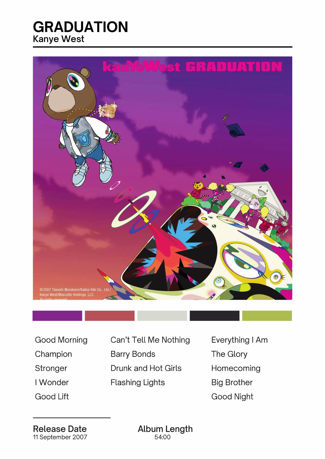 Kanye West — Graduation music print