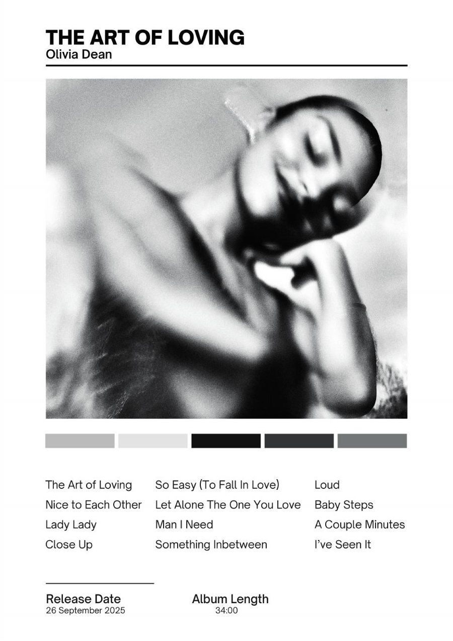 Olivia Dean — The Art of Loving music print