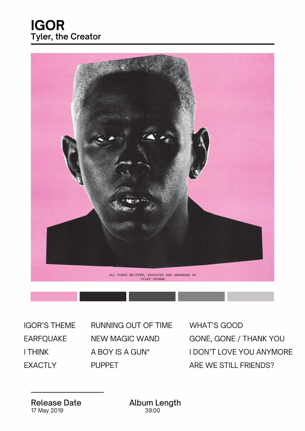 Tyler, the Creator — Igor music print