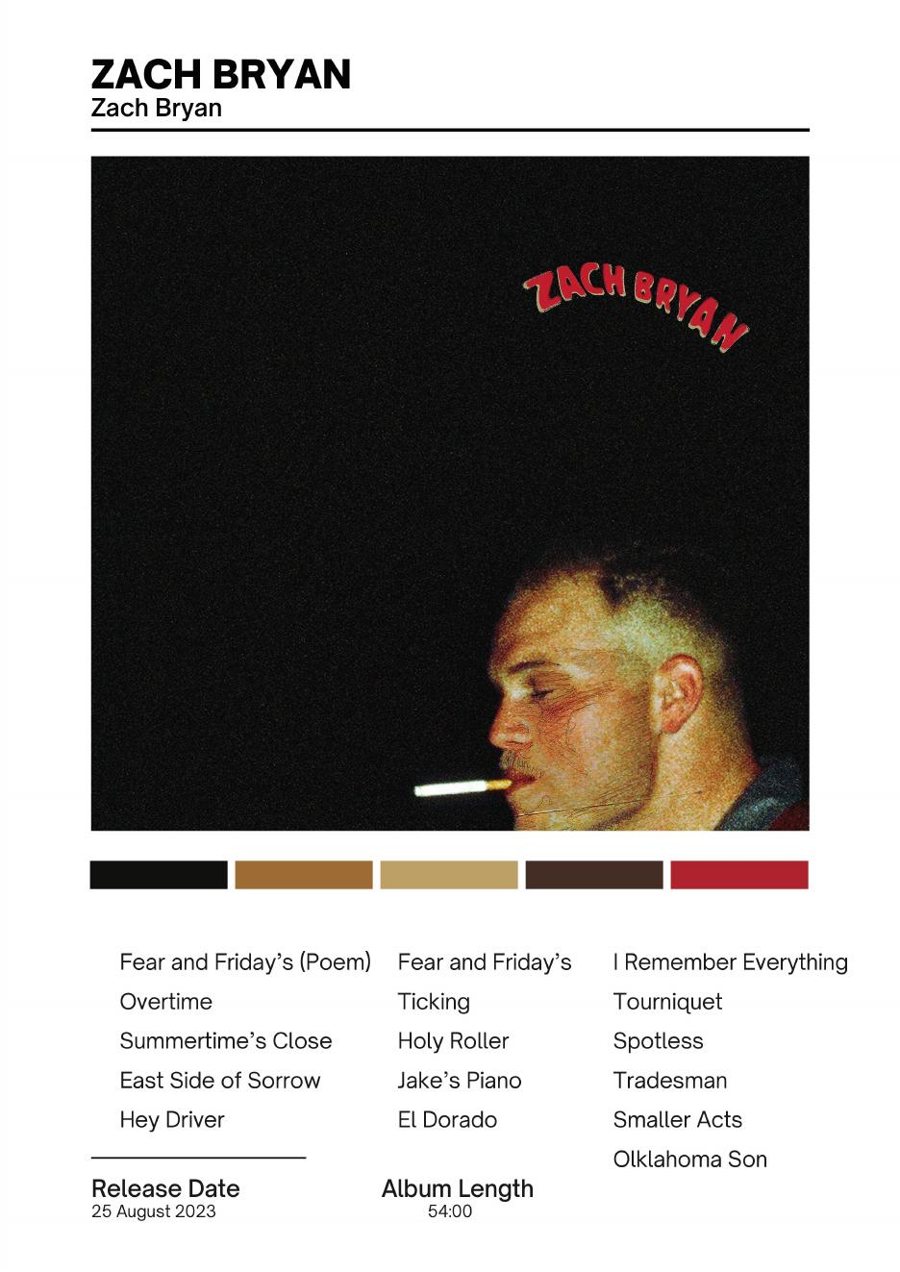Zach Bryan — Zach Bryan music print