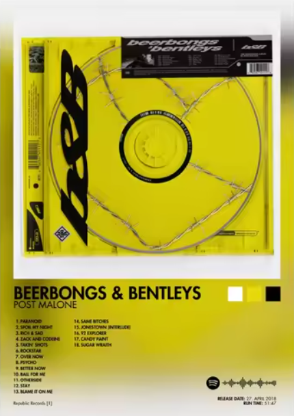 BEERBONGS & BENTLEYS Poster